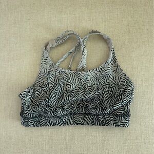 Lululemon Athletica Black and Gray Sports Bra Medium Support